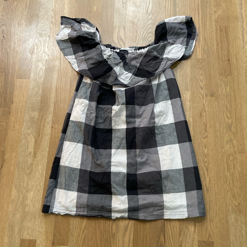 Who What Wear Women’s Plaid Cotton Polyester Off The Shoulder Midi Dress